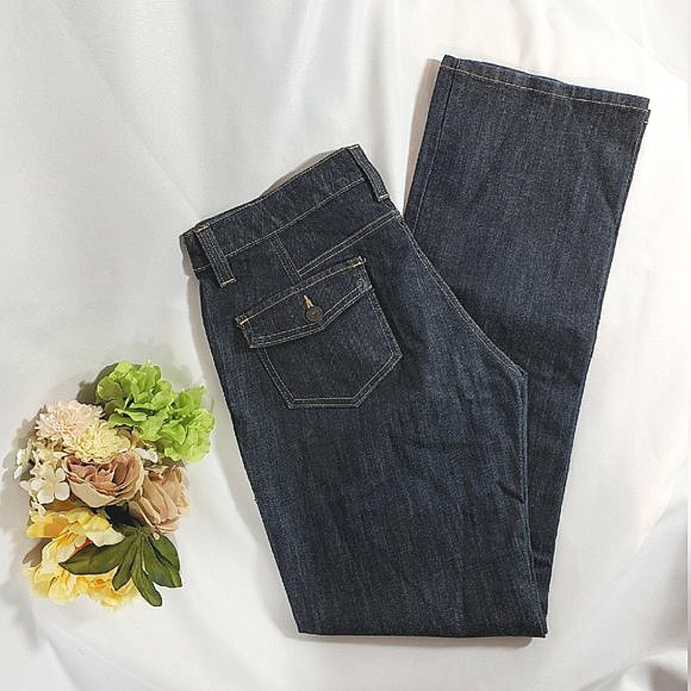 Vintage Forever 21 Dark Denim Dress Jean 9